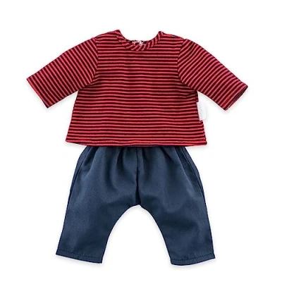 Imagen de Corolle Marinière &amp; Pantalon pour poupon 30cm Ropa de muñeca, sólido, Color Azul (110390)
