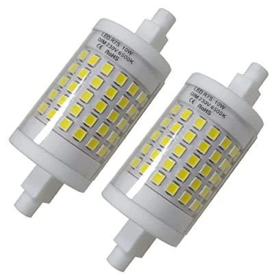 Imagen de LED ATOMANT Pack 2x Bombilla R7S 10W 78mm Regulable. Color Blanco Calido (3000K). 900 lumenes. 360 grados.