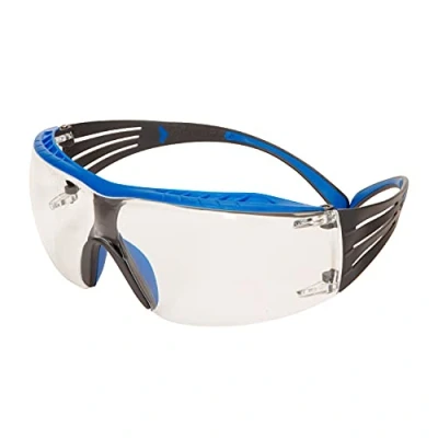 Imagen de 3M SecureFit™ 400X Gafas de seguridad, montura azul/gris, recubrimiento antiempañante Scotchgard™ (K&amp;N), lentes transparentes, SF401XSGAF BLU EU