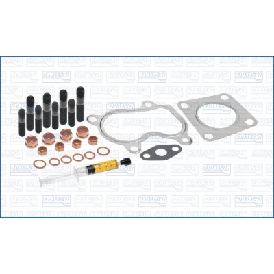 Imagen de ALANKO 10920500 Juego de montaje, turbocompresor con juntas perno anclaje, tuerca, instrucciones montaje OPEL: Monterey A