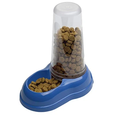 Imagen de Ferplast Dispensador de Comida o Agua para Perro y Gato AZIMUT 1500 Comedero Alimentos Secos 1,5 litros Agua, Fondo Antideslizante, 16,5 x 25 h 24,5 cm, Azul