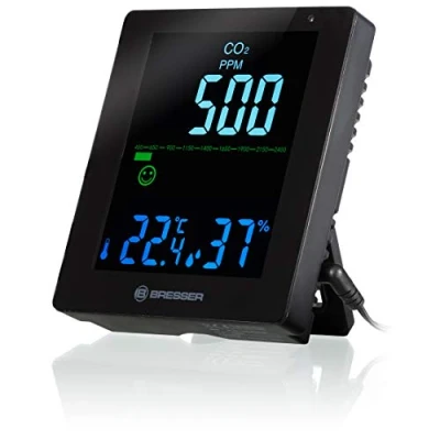 Imagen de Medidor De CO2 Bresser Smile CO2, Detección humedad, Temperatura, 0 a +50C, Negro