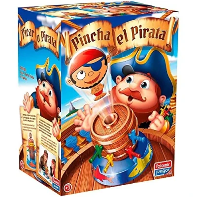 Imagen de Falomir Juego de Mesa Pincha el Pirata Mejora la Motricidad Fina Clásico Infalible para 2 4 Jugadores Edad Recomendada: 3 Años en Adelante