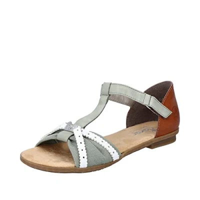 Imagen de Rieker 64250, Sandalia Mujer, Blanco, 39 EU