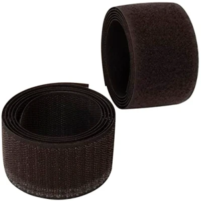 Imagen de AERZETIX C65986 Cinta/rollo de scratch 40mm 1 metro auto agarre organizador/sujetacables tira enganche bolsa prenda correa color: marrón oscuro en poliamida y poliéster