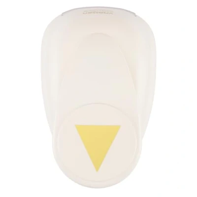 Imagen de Vaessen Creative Perforadora Bandera Triangular, 5 cm, 1 Unidad, Jumbo, hasta 160g, para Manualidades y Scrapbooking, Metal, Blanco Rosa