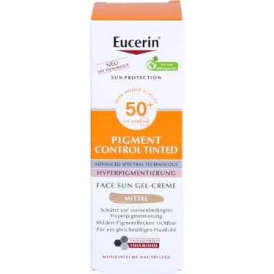 Imagen de Eucerin Sun Protection Pigment Control Tinted Medium Fluido Viso SPF50+, 50ml