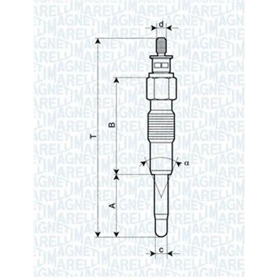 Imagen de MAGNETI MARELLI 062900040304 Bujía de precalentamiento 11V 10A M10X1 IVECO: DAILY 3 Kasten/Kombi, 2 Pritsche/Fahrgestell, PEUGEOT: Boxer Furgón