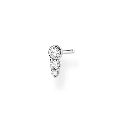 Imagen de THOMAS SABO Pendientes Individuales Piedras Blancas Plata de Ley 925 H2143 051 14, Plateado