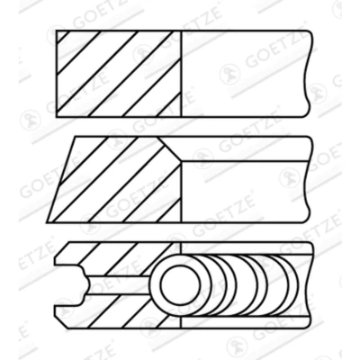 Imagen de GOETZE ENGINE 08 421800 30 Juego de Segmentos Pistón 84 BMW: 3 Berlina, 5 Touring