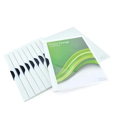 Imagen de Rapesco 1594 ECO Carpeta Dossier con Clip Lateral, A4, Blanco, Paquete de 10
