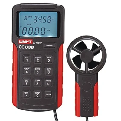 Imagen de UNI T UT362 Serie UT360 Anemómetro Digital Avanzado, 2m/s 30m/s, 0C 40C/32F 104F