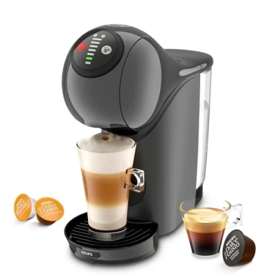Imagen de Krups GENIO S Máquina Multibebidas de cápsulas, Compacta, Alta Presión, XL Tamaños Ajustables, Espresso Impecable con Crema Gruesa en Sólo 30 Segundos, Parada Automática, KP243B10