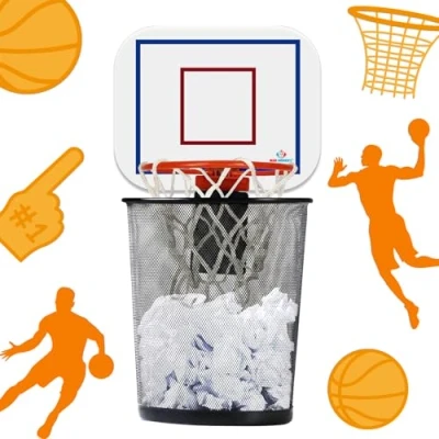 Imagen de Mad Monkey Basketball Hoop Bin Funny Waste Paper Basket for Teenager&#039;s Room or Office with Sound Perfect Gadget Fans