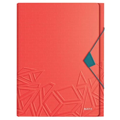 Imagen de Leitz Carpeta Acordeón A4 con 5 Compartimentos, Cierre de Goma Elástica, Capacidad para 250 Hojas, Rojo, gama Urban Chic, 39970020