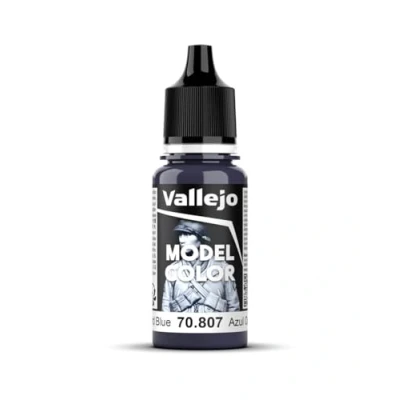 Imagen de Vallejo Model Color Pintura Acrílica Azul (Oxford Blue) Acabado Mate, 18 ml. Autonivelante y Sistema BSL para Modelismo Figuras
