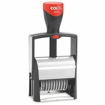 Imagen de COLOP 2010 Sello automático (metálico, con números), color negro