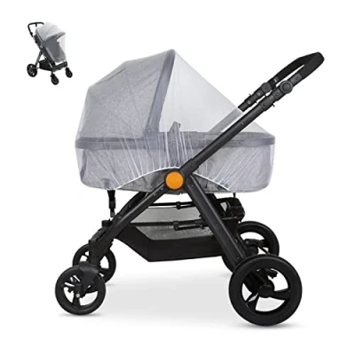 Imagen de LEMESO Universal Mosquitera Carrito Bebé para Cochecito (Blanco)