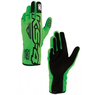 Imagen de Ompracing Guantes Omp Kart KS 4, Verde Fluo/Negro, Talla S