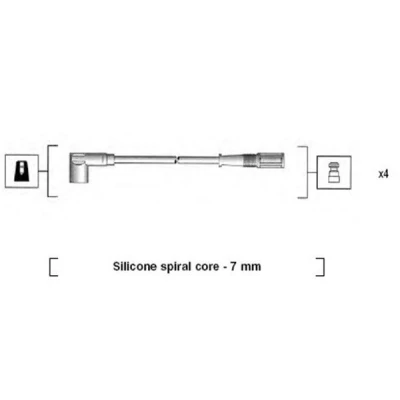 Imagen de MAGNETI MARELLI 941095720610 Juego de Cables Encendido FIAT: Panda I Hatchback, Punto Seicento / 600 Hatchback