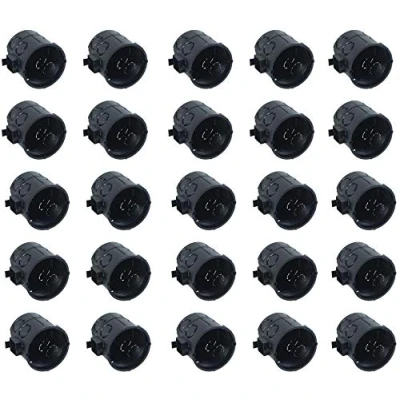 Imagen de Meister Caja de interruptores empotrada Negro 25 Unidades para la instalación y enchufes/Caja Pared con Conector túnel/Caja derivación/Caja derivación, 7460110