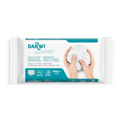 Imagen de Darwi &quot;Classic Pasta de modelar (500 g, se Seca al Aire), Color Blanco