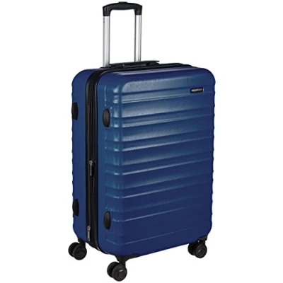 Imagen de Amazon Basics Maleta de viaje rígidaa giratoria 68 cm, Azul marino