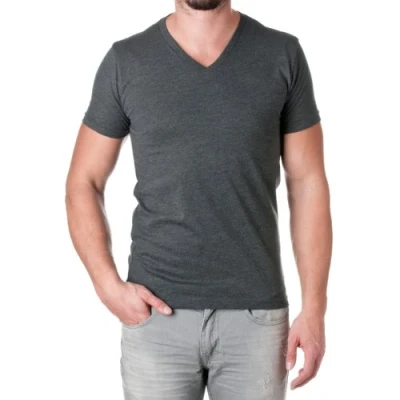 Imagen de 6240 NL MENS CVC V NECK TEE CHARCOAL M