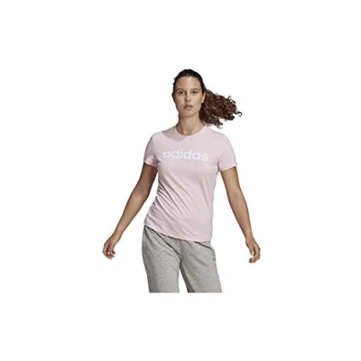 Imagen de adidas Sportswear W LIN T Camiseta estampada, Mujer, Talla: Large, Clear pink/white