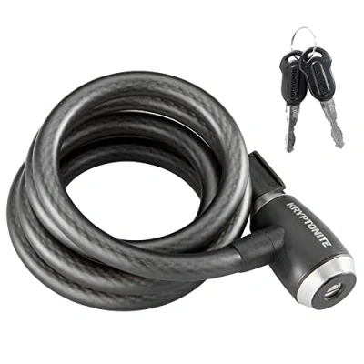 Imagen de Kryptonite Kryptoflex 1518 Keycbl New!!, 15Mmx180Cm, Straight Locks Unisex Adulto, Negro, 15mm X 183cm