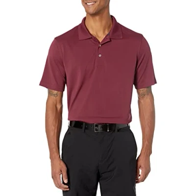 Imagen de Amazon Essentials Polo de Golf Secado Rápido Ajuste Normal Hombre, Burdeos, L