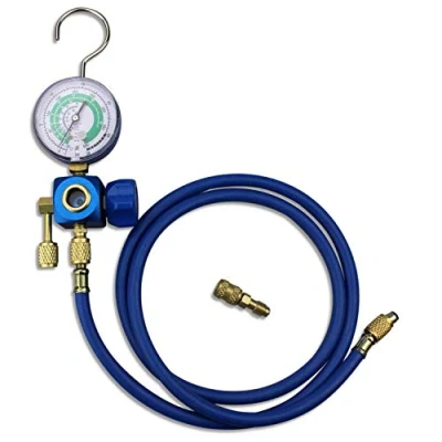 Imagen de BACOENG Equipo del indicador de la manguera medición recarga refrigerante aire acondicionado con manometros y gancho para R410a R32 R407c R134A