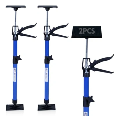 Imagen de CCLIFE 2 piezas Puntales Techo Puntal Telescópico Soporte Extensible de 50 115 cm Carga hasta 30 kg Tensores Puertas para Construcción Obras