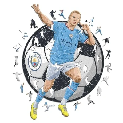 Imagen de Iconic Puzzles Wooden Manchester City Puzzle de Madera, Multicolor, L, 500 Pcs (sostenible)