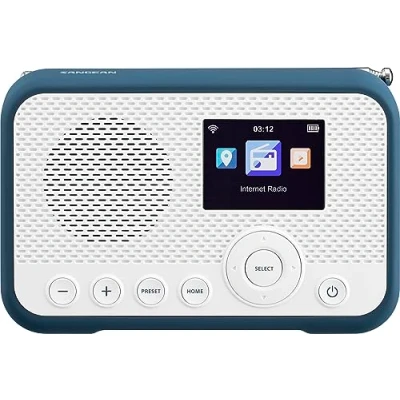Imagen de Sangean WFR 39 Radio por Internet con Dab+, FM, WiFi. portátil Pantalla a Color, 99 memorias Dab y 250i Radio. Blanco Azul Oscuro