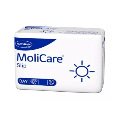 Imagen de MoliCare Slip Day: Bragas de incontinencia para mujeres y hombres, urinaria grave fecal, talla M (80 120), 30 unidades