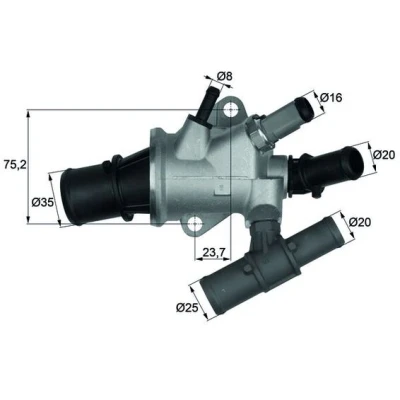 Imagen de MAHLE ORIGINAL TI 168 88 Termostato, refrigerante FIAT: Doblo I Familiar, Cargo