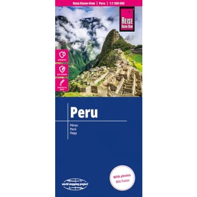 Imagen de Perú, mapa impermeable de carreteras. Escala 1:1.500.000. Reise Know How.: world mapping project (Peru (1:1.500.000))