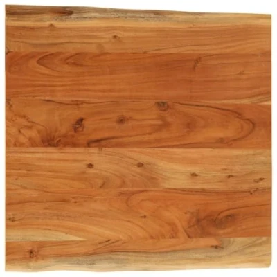 Imagen de vidaXL Tablero Mesa Cuadrado Borde Natural Madera Acacia 60x60x3,8 cm, de Madera, Repuesto, Maciza