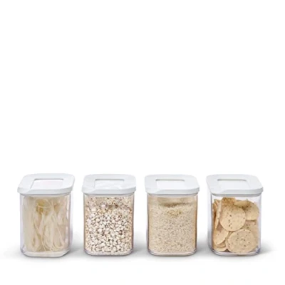 Imagen de Mepal Recipientes para Alimentos Modula Juego de 4 Piezas Tapers Comida con Tapa Organizadores Cocina y Cajas Herméticos x 1000 ml White