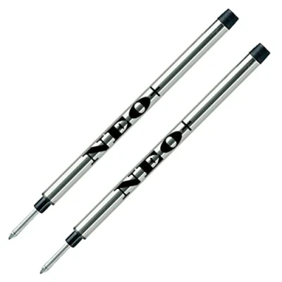 Imagen de NEO+ Rollerball 2 recambios de bolígrafo en tinta negra compatible con DuPont, 11,5 cm largo