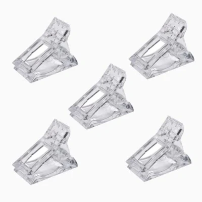 Imagen de Clip Transparente, 5 Pinzas Cristal Uñas de Gel Clips, la Construcción Rápida y Poly Clips Uñas, Accesorios para Abrazaderas Plástico Manicura