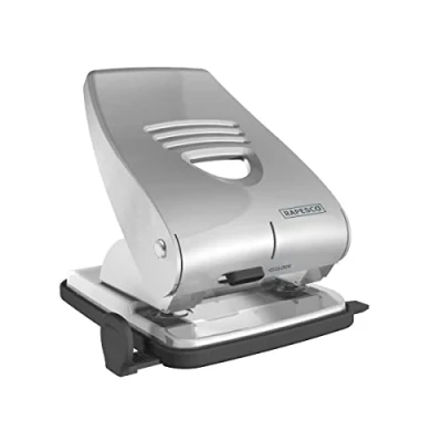Imagen de Rapesco 1024 Perforadora Metálica de 2 Agujeros 835, Capacidad para 40 Hojas, Gris