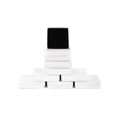Imagen de Caja de regalo joyería blanca, 9 cajas collar cartón para joyas, collar, joyería, embalaje pulsera tamaño: 7x8x2.3cm