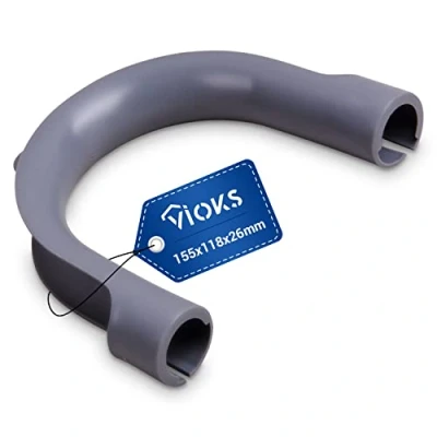 Imagen de soporte para manguera, arco de sujeción, PVC Bosch, Siemens, Beko, Bauknecht, Miele, Constructa, tubo desagüe lavadora, lavavajillas y accesorios lavadoras