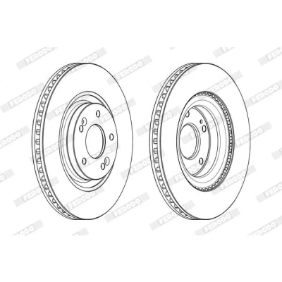 Imagen de FERODO PREMIER DDF2199C Disco de freno 320 28 5 114,3 ventilado revestido con tornillos KIA: cee‘d II Hatchback, Ceed III Optima / K5