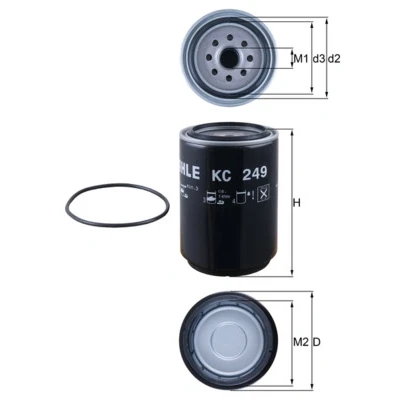 Imagen de MAHLE ORIGINAL KC 249D Filtro Combustible enroscable VOLVO: FH, FM, FH 12, SCANIA: P,G,R,T series, 4 DAF: XF, XF 105, CF 75