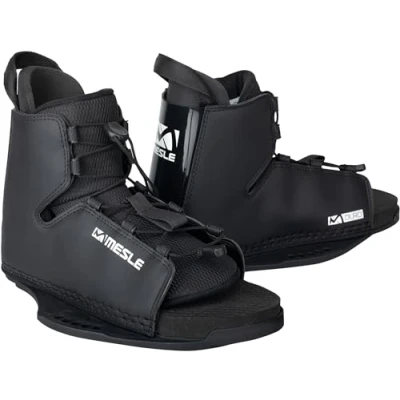 Imagen de Mesle Duro Fijaciones de Wakeboard, 30 45EU, para Principiantes y avanzados, Puntera Abierta, Amplia Gama ajustes, Negro