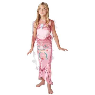 Imagen de Rubies Disfraz de Sirena Oficial para niña, Color Rosa, Talla M