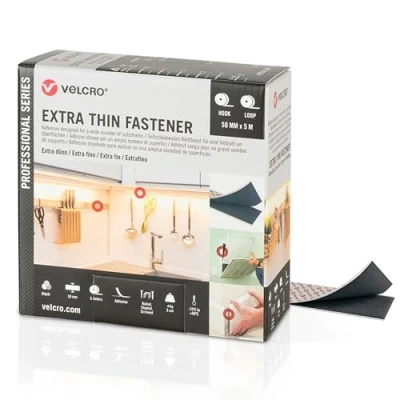 Imagen de velcro Extra Thin Fastener Cinta de (50 mm x 5 m), color negro